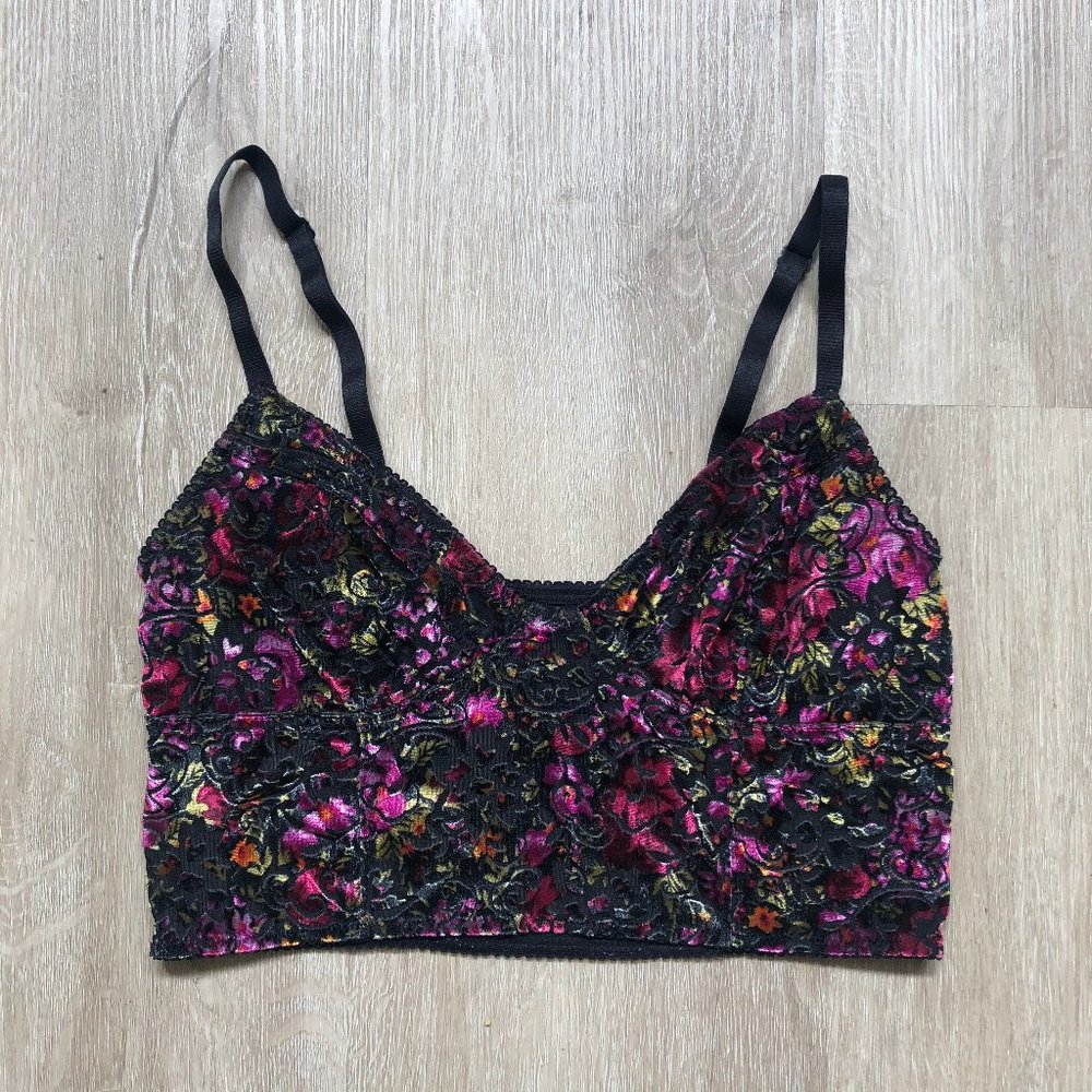 Free People Intimately Velvet Floral Bralette